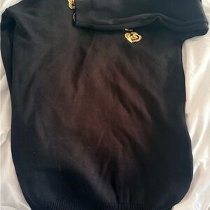 Black Sweater with Embroidered Detail